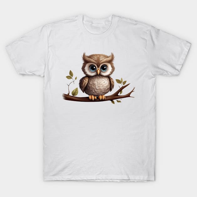 Cute baby owl Sweetest Charms T-Shirt by susiesue